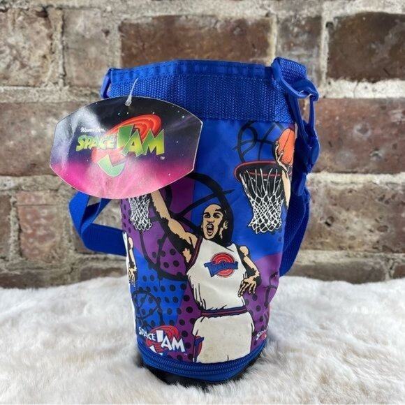 NWT 1996 Space Jam Beverage Sack Bottle Insulator Vintage - Picture 1 of 6